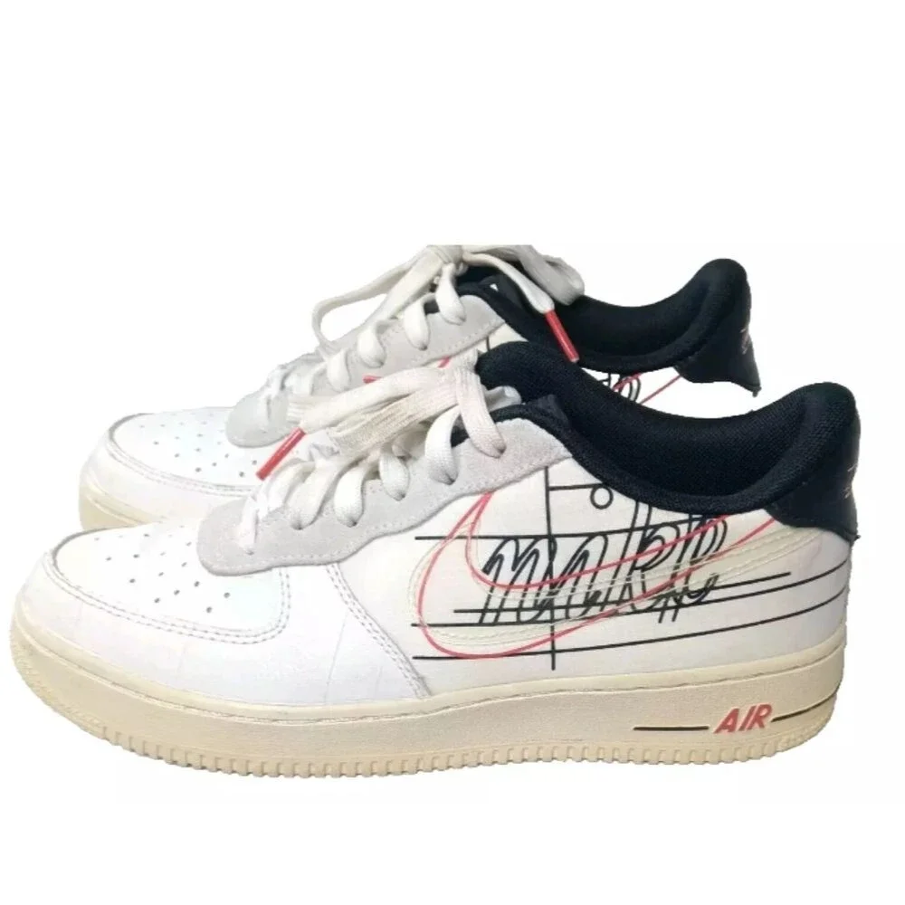 Nike Air Force 1 Low GS SCRIPT Swoosh Youth’s Size 7Y Shoes ~CK9707-100